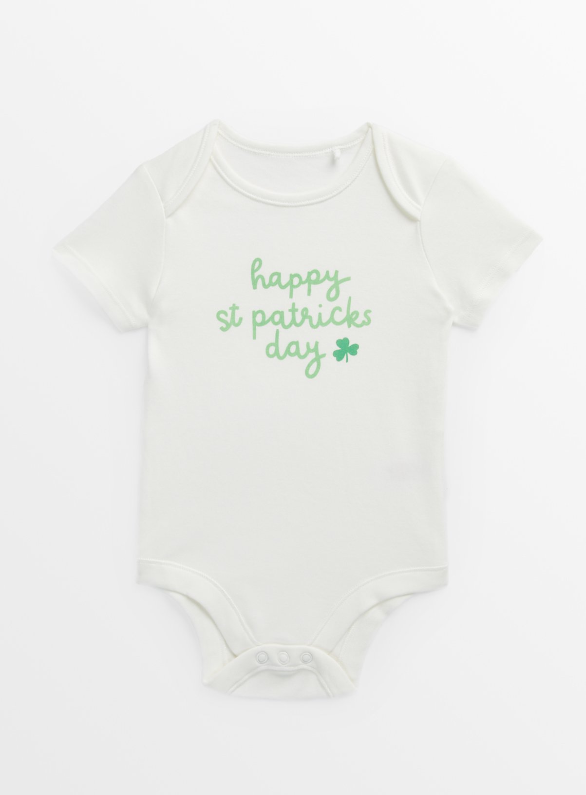 White White St Patrick's Day Bodysuit - Tu by Sainsbury's