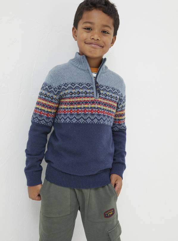 Buy FATFACE Fairisle Half Neck Jumper 6-7 Years | Jumpers and hoodies ...