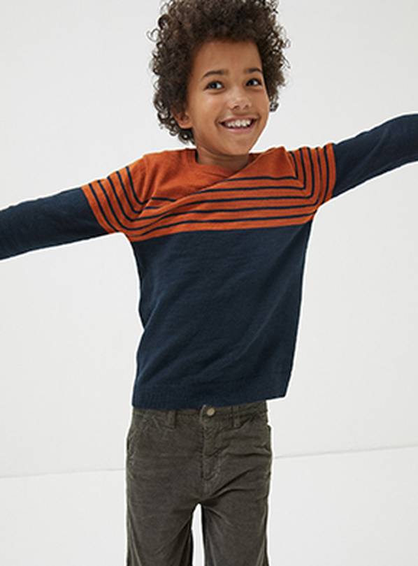 FATFACE Stripe Crew Jumper 8-9 years