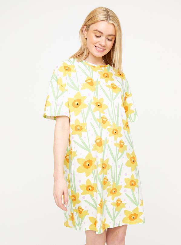 Yellow Daffodil Print Nightdress XXL