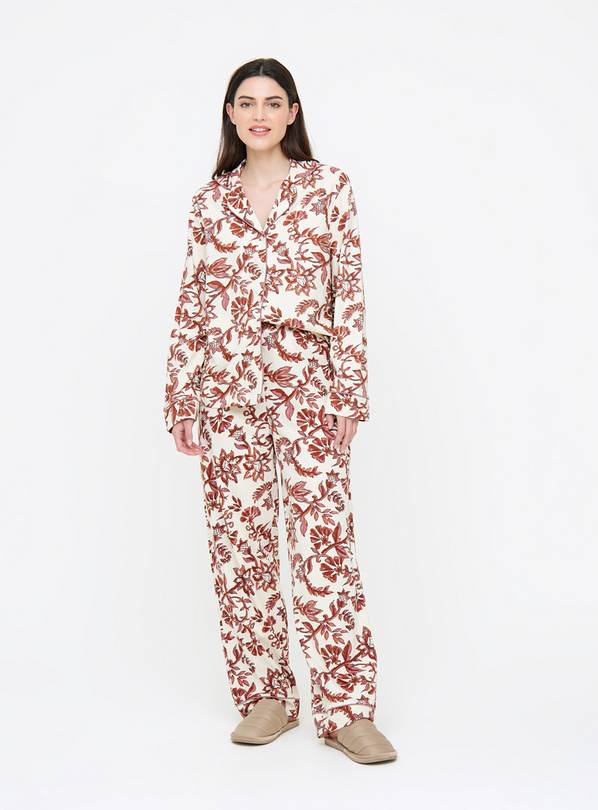 Buy Red Ornate Floral Traditional Pyjamas 20 | Pyjamas | Argos
