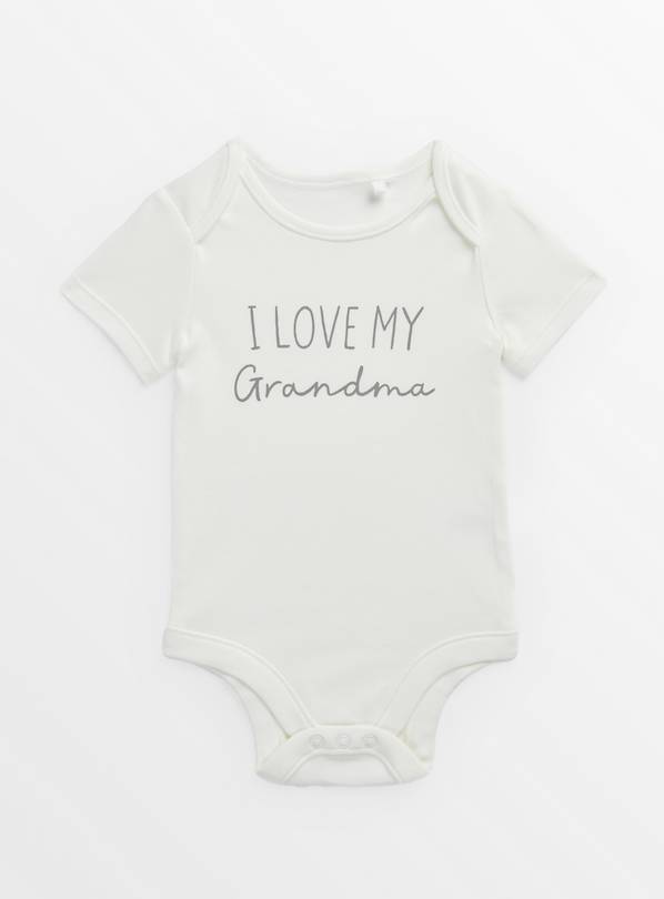 I Love My Grandma White Bodysuit Up to 3 mths