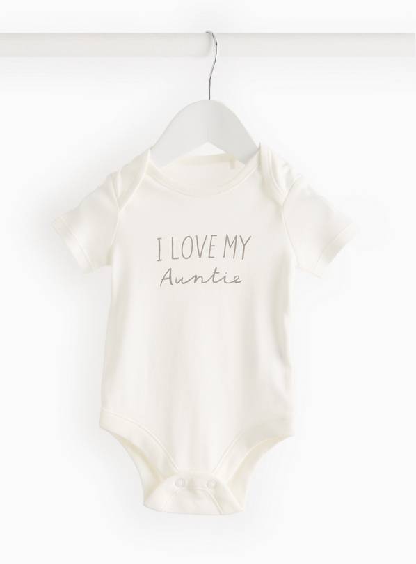 I Love My Auntie White Bodysuit 3-6 months