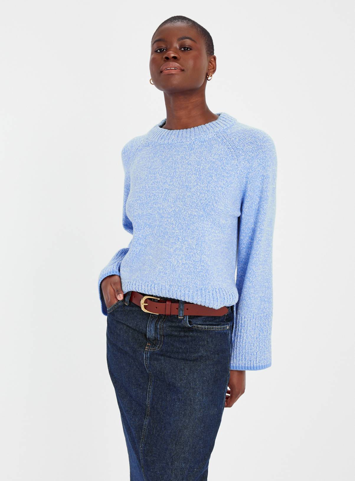Blue Twist Knitted Jumper 22 - Image 1