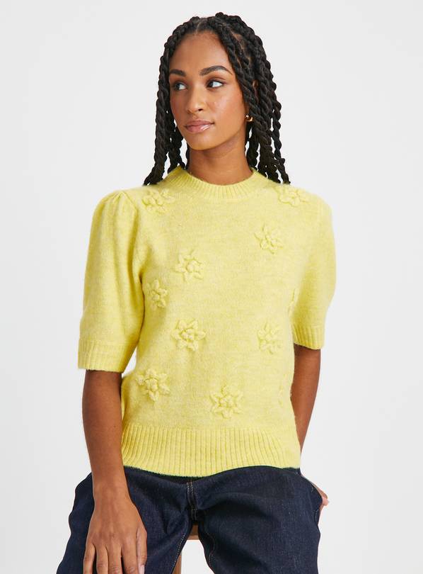 Yellow Flower Embroidered Jumper 16