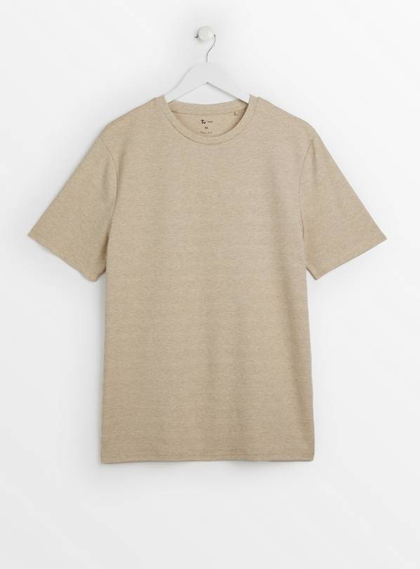 Brown Tall Fit Texture T-Shirt  XXXL
