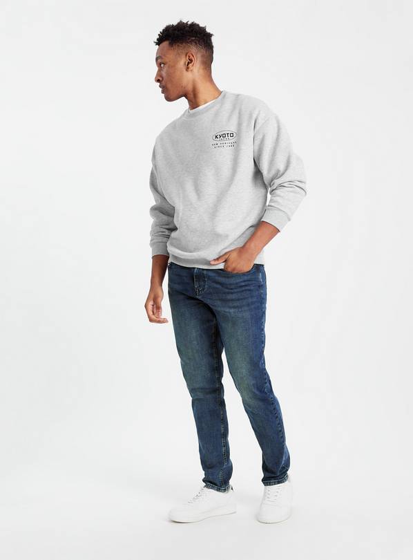 Buy Mid Denim Tapered Fit Jeans 36R | Jeans | Tu