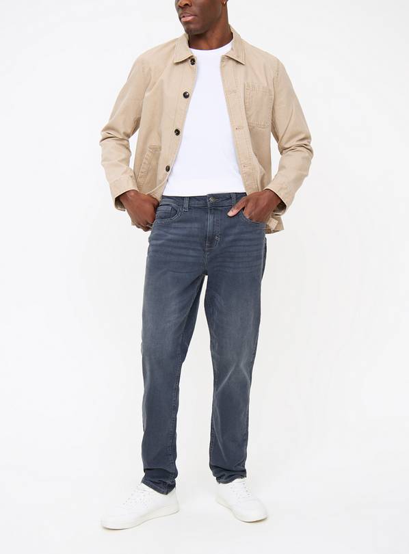 Buy Blue Denim Tapered Fit Jeans 36R | Jeans | Argos