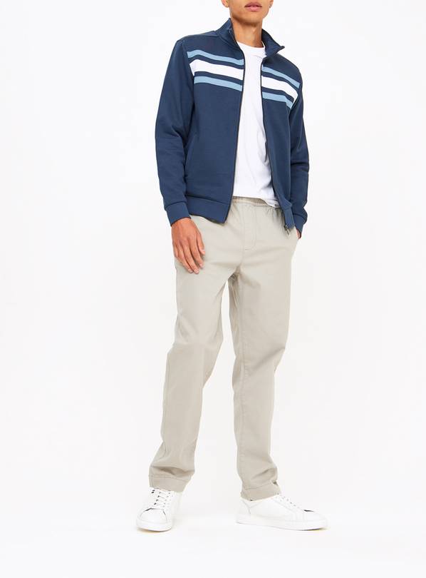 Grey Pull On Relaxed Fit Trousers  40R