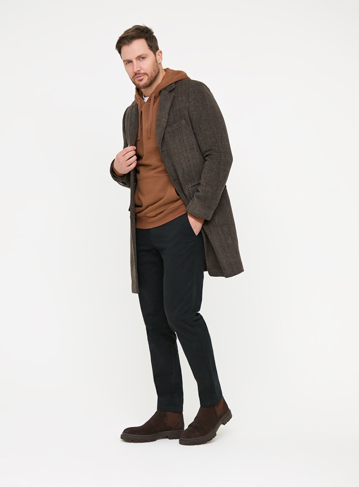 Black Skinny Fit Chino Trousers 38L - Image 2 thumbnail