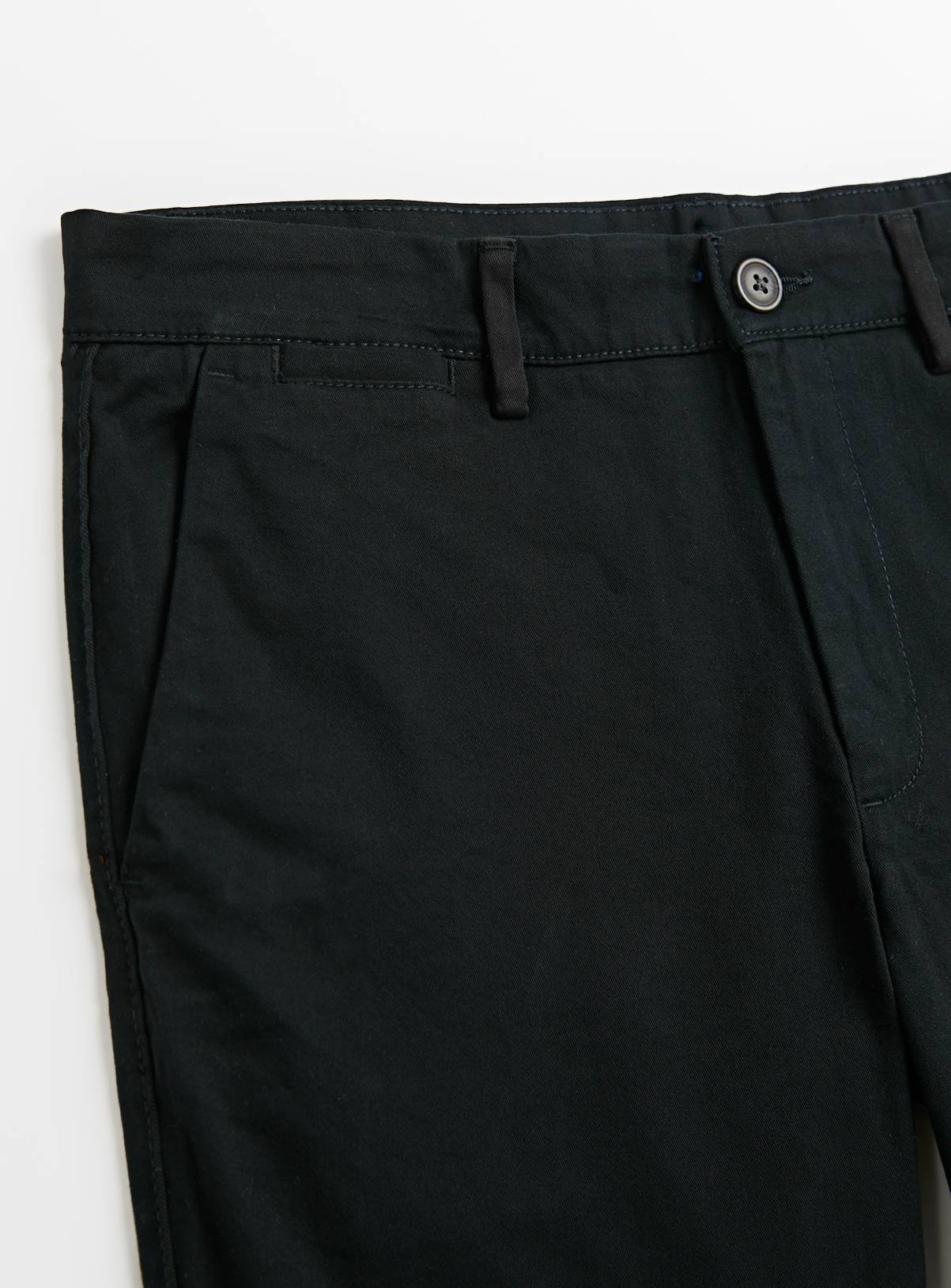 Black Skinny Fit Chino Trousers 30L - Image 4