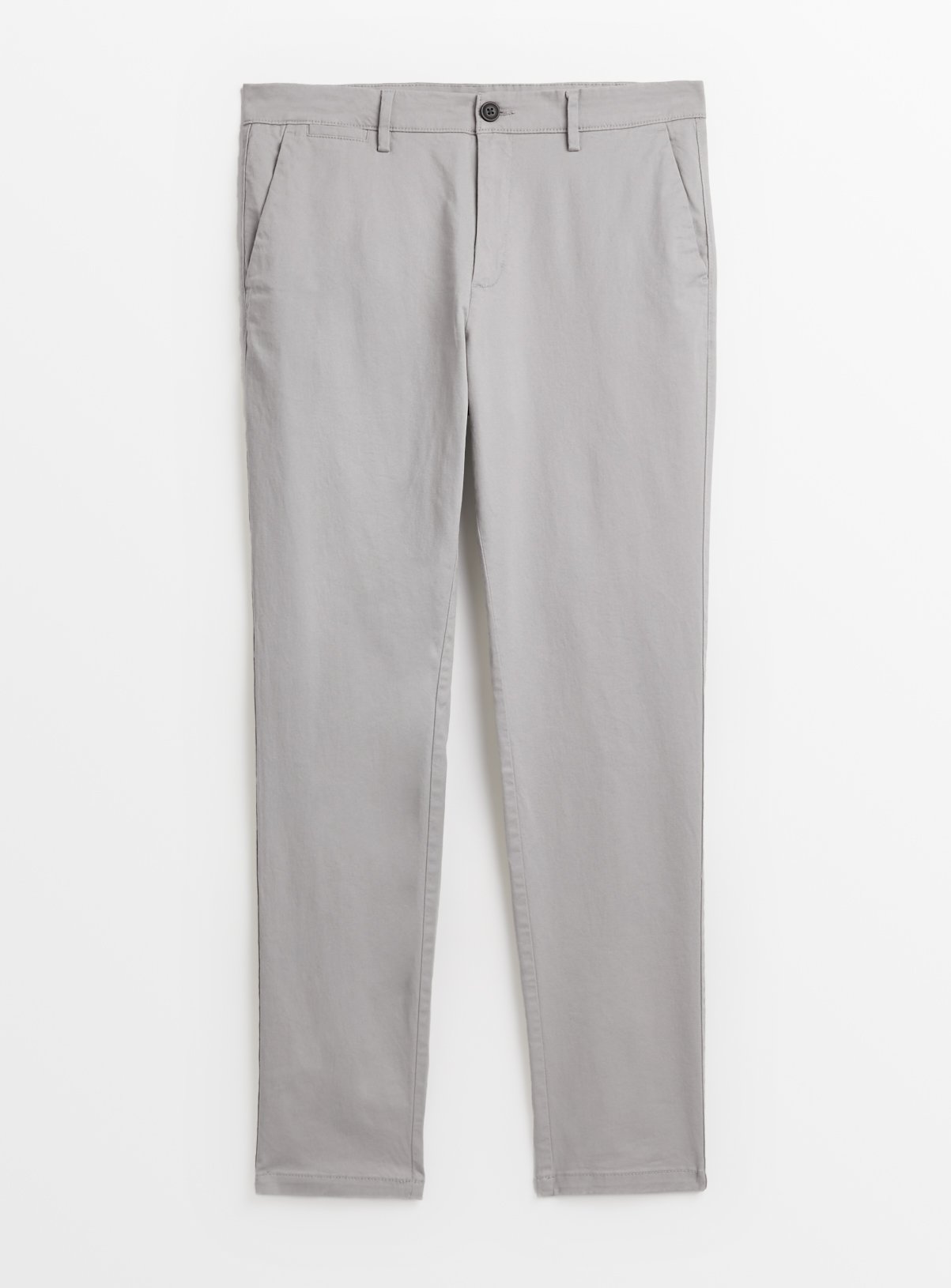 Grey Skinny Fit Chino Trousers  30L - Image 3 thumbnail