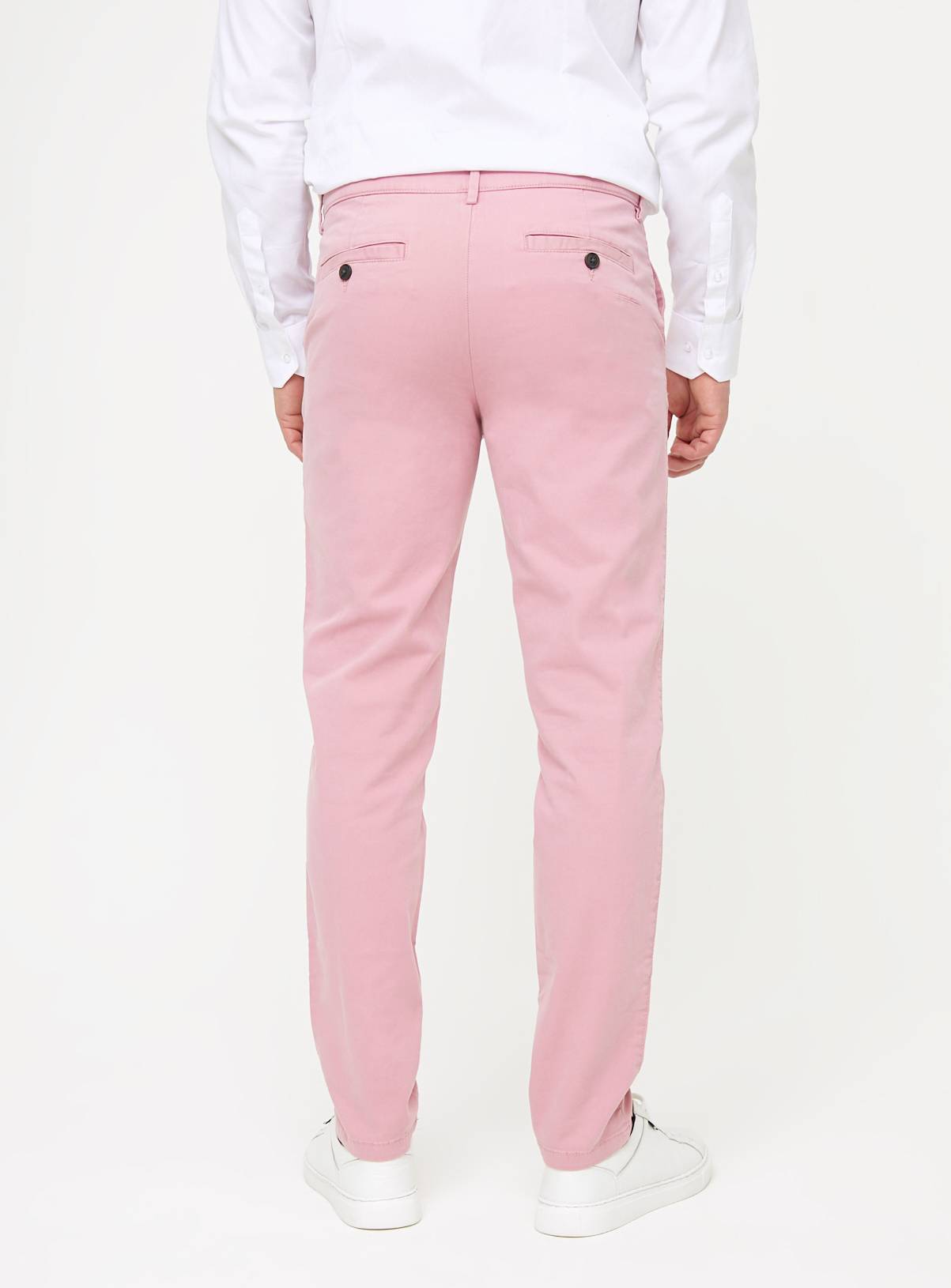 Pink Skinny Fit Chino Trousers  40L - Image 5