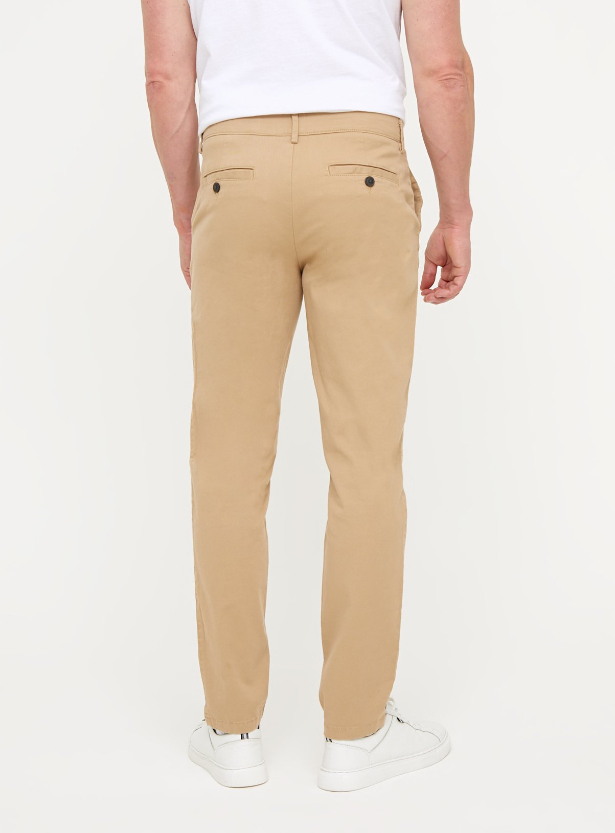 Stone Skinny Fit Chino Trousers  38R - Image 5 thumbnail