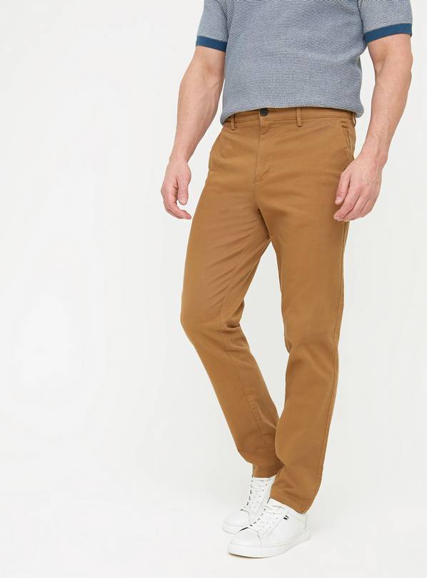 Tan Core Slim Fit Chino Trousers  36R