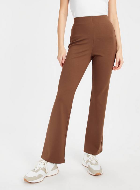 Kick Flare Trousers - Sand Beige