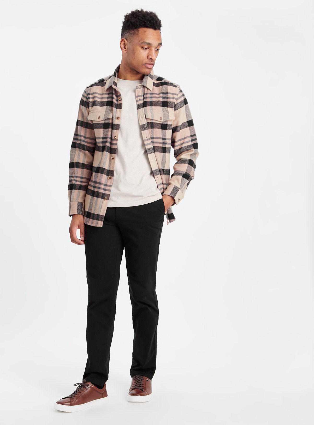 Black Slim Leg Chino With Stretch 30L - Image 2 thumbnail