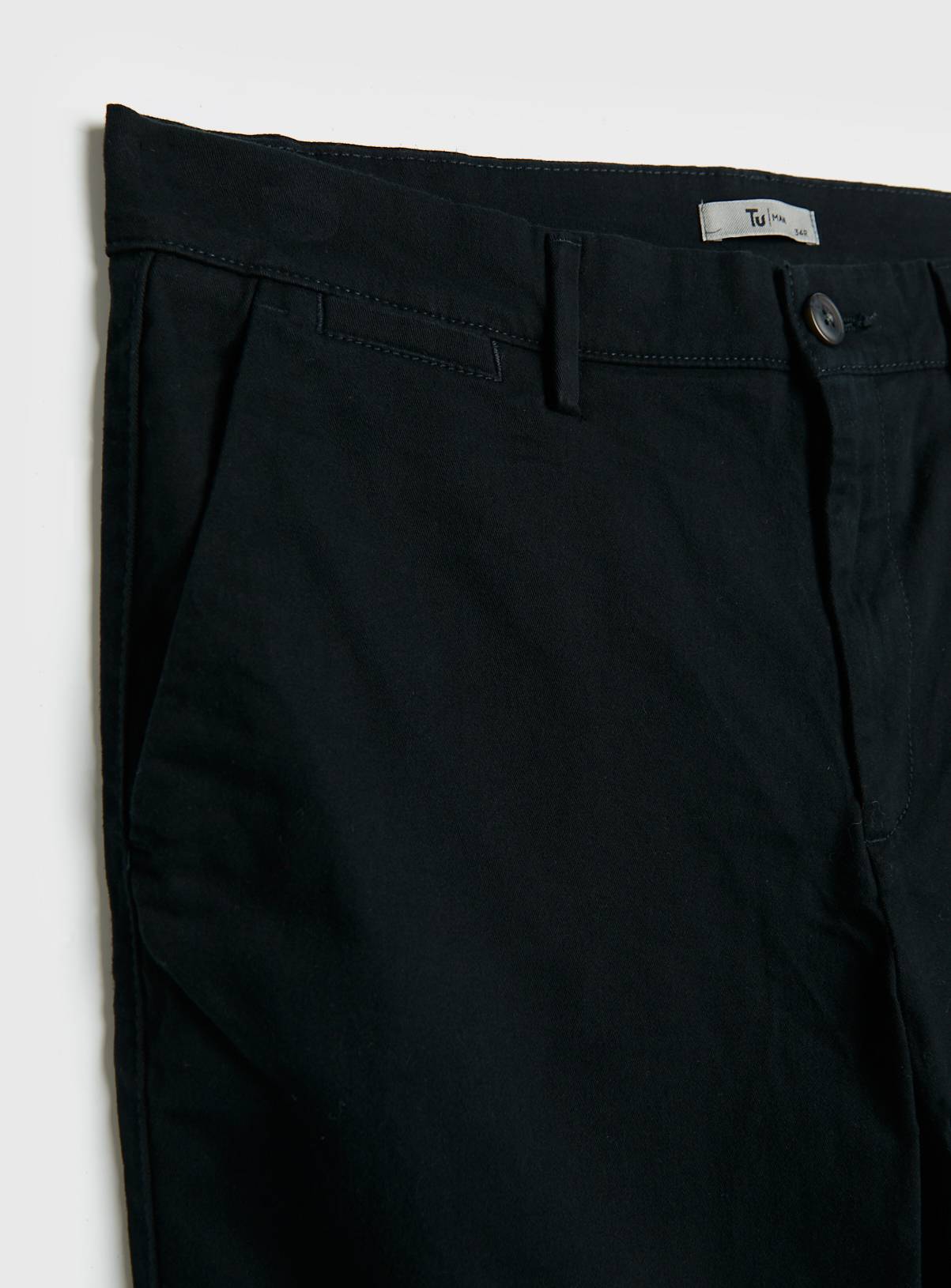Black Slim Leg Chino With Stretch 30L - Image 4