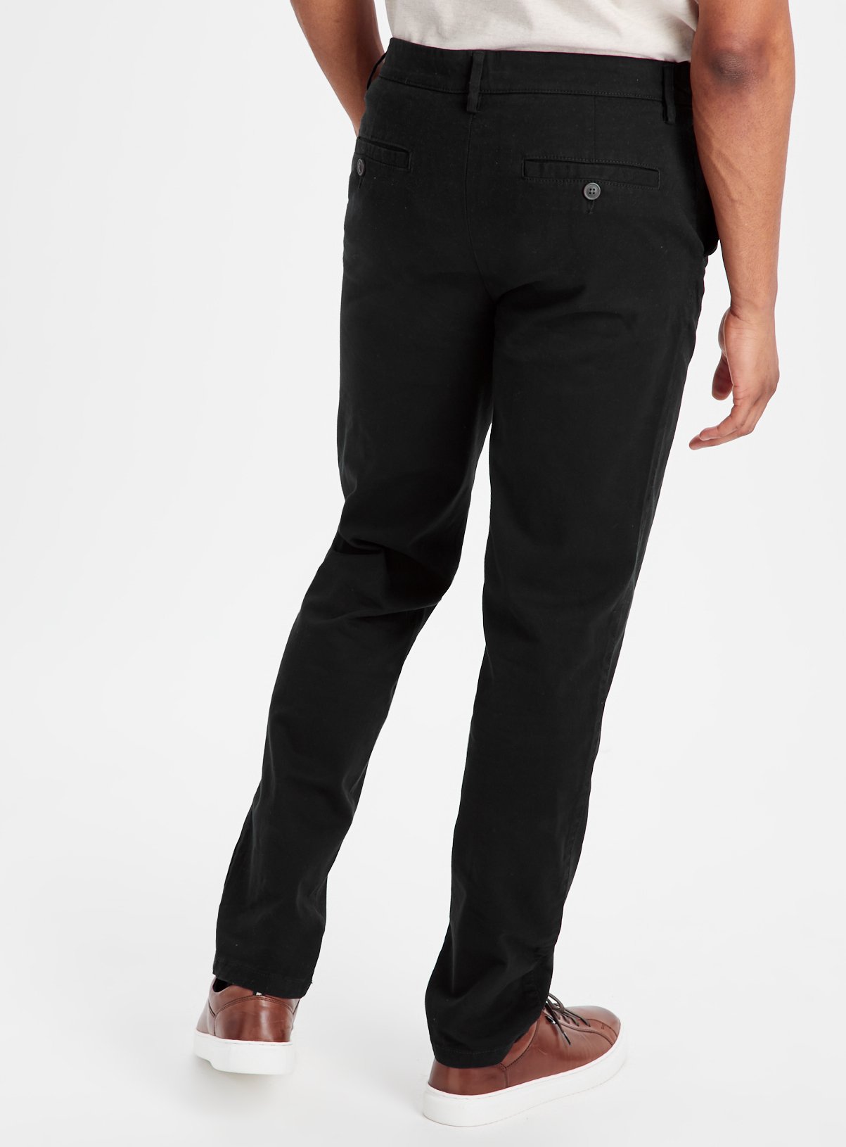 Black Slim Leg Chino With Stretch 30L - Image 5 thumbnail