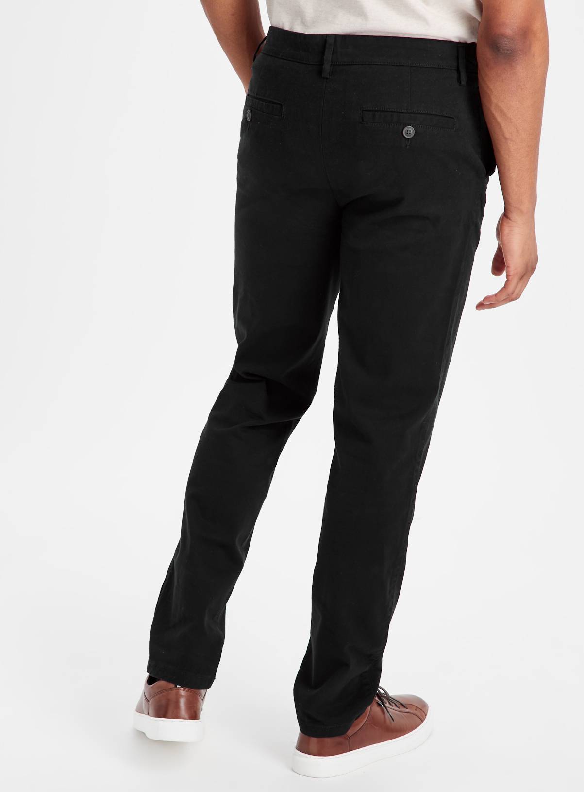 Black Slim Leg Chino With Stretch 30L - Image 5