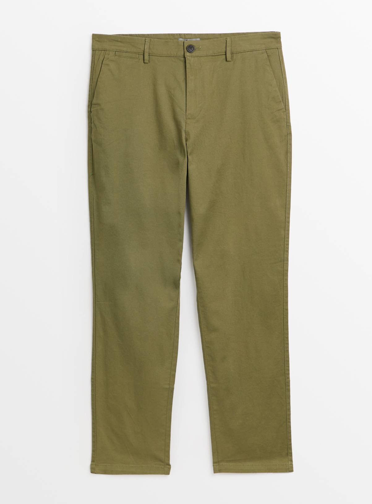Green Straight Leg Chino Trousers 36R - Image 3