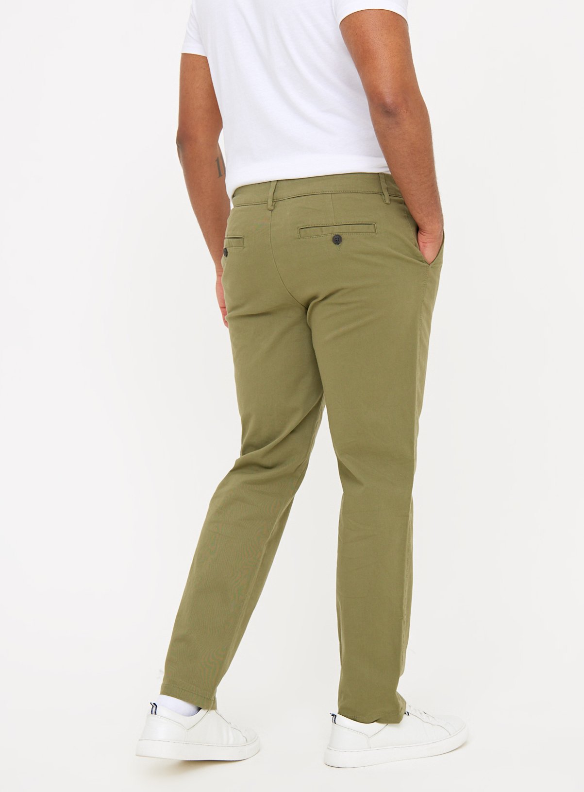 Green Straight Leg Chino Trousers 36R - Image 5 thumbnail
