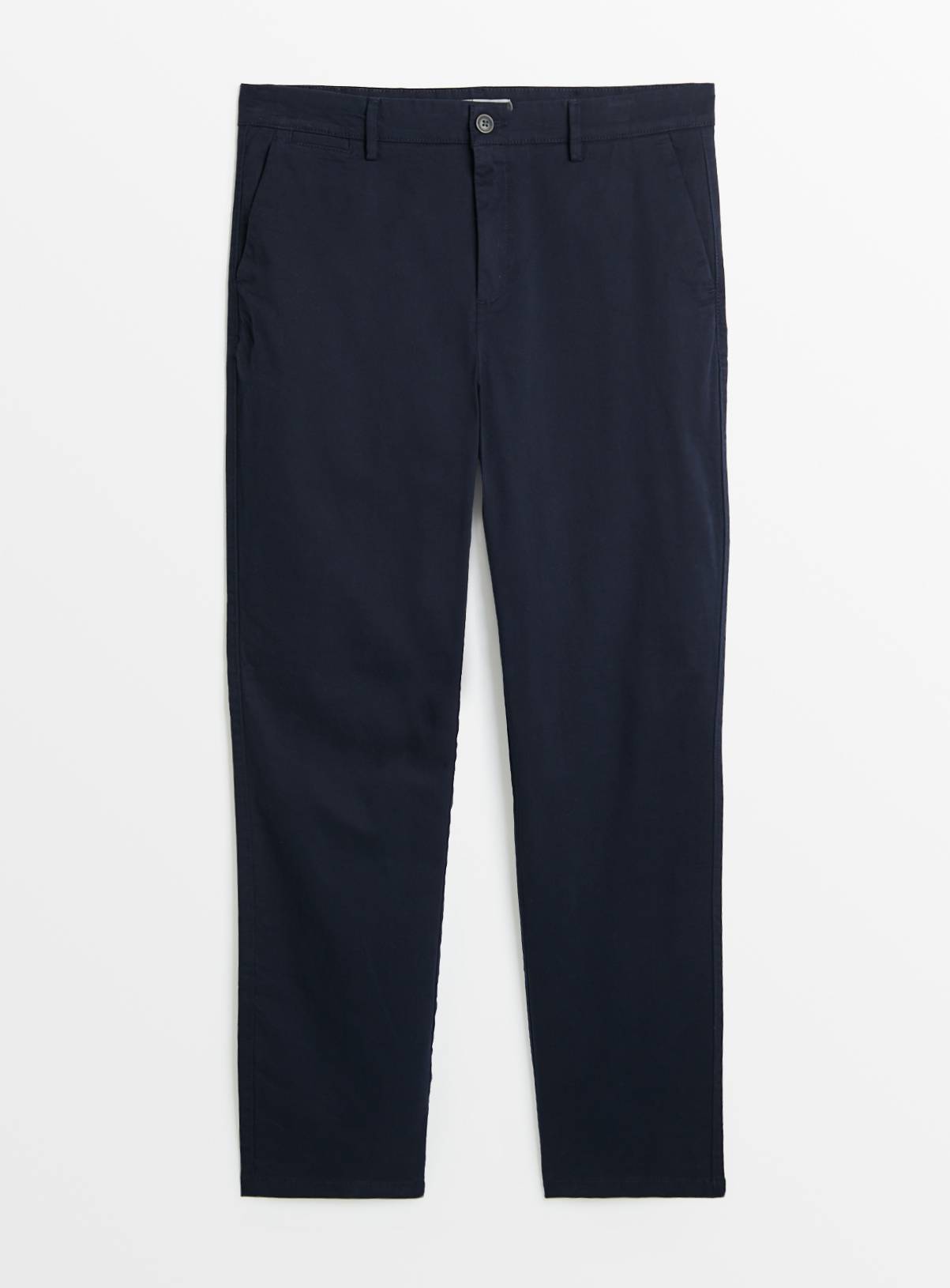 Navy Straight Leg Chino Trousers 32R - Image 3