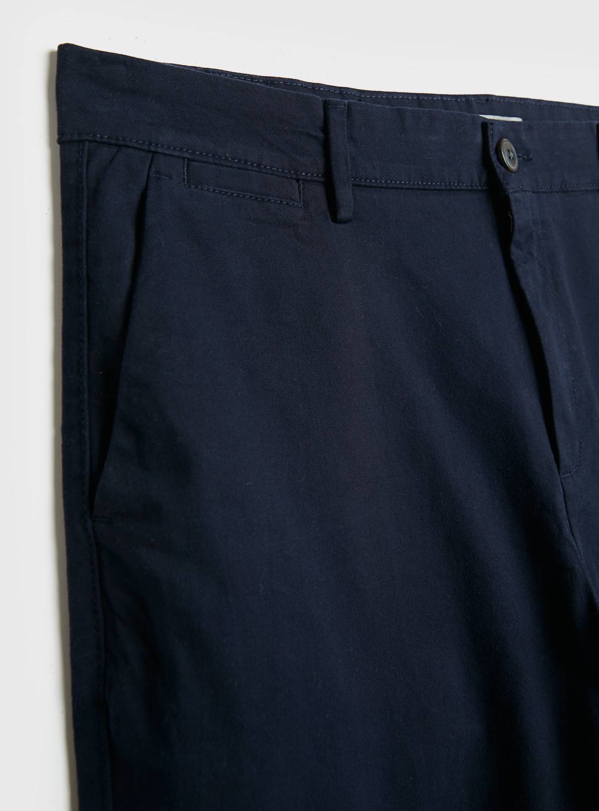 Navy Straight Leg Chino Trousers 32R - Image 4