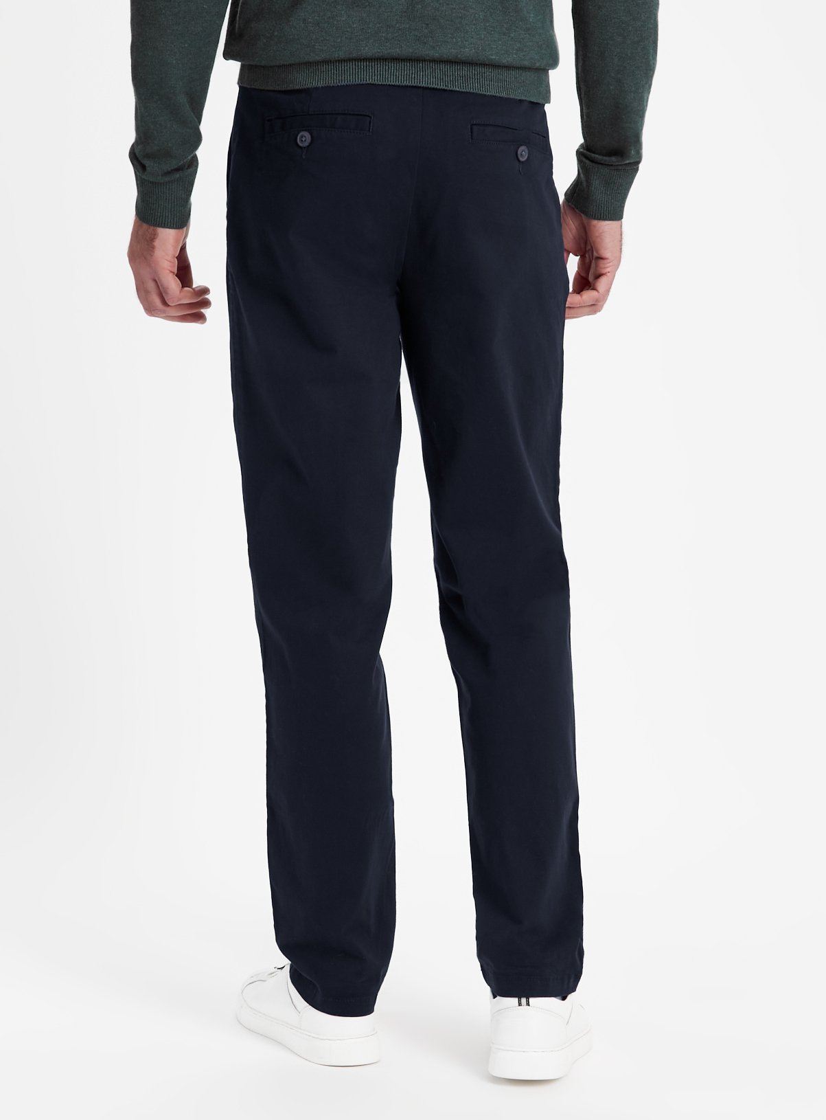 Navy Straight Leg Chino Trousers 32R - Image 5 thumbnail
