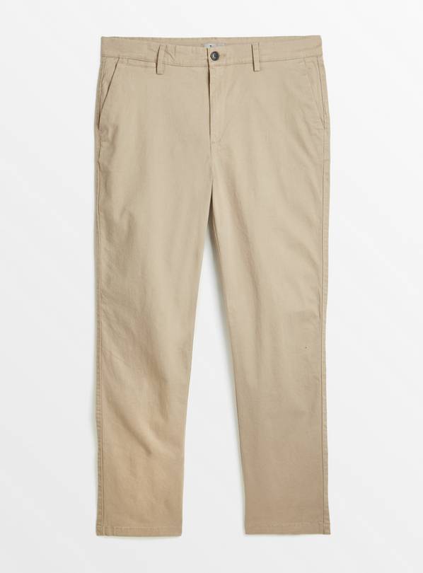 Stone Straight Leg Chino Trousers 42S