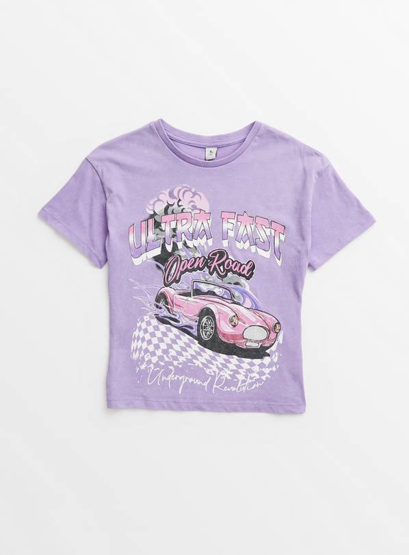 Lilac Motorsport Graphic T-Shirt 7 years
