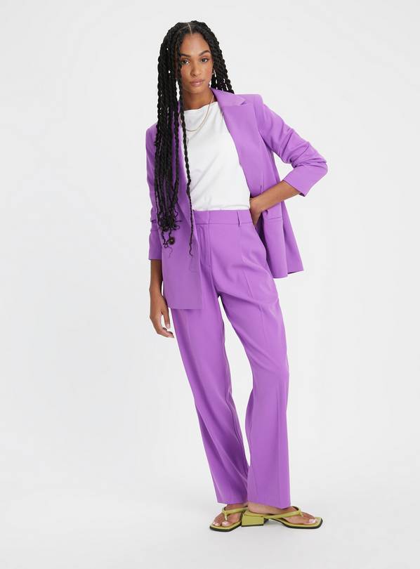 Women's Purple Straight-Leg Pants