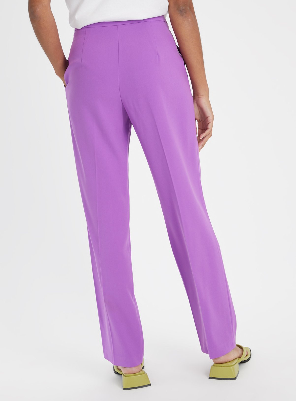 Purple Straight Leg Coord Trousers 14S - Image 4 thumbnail