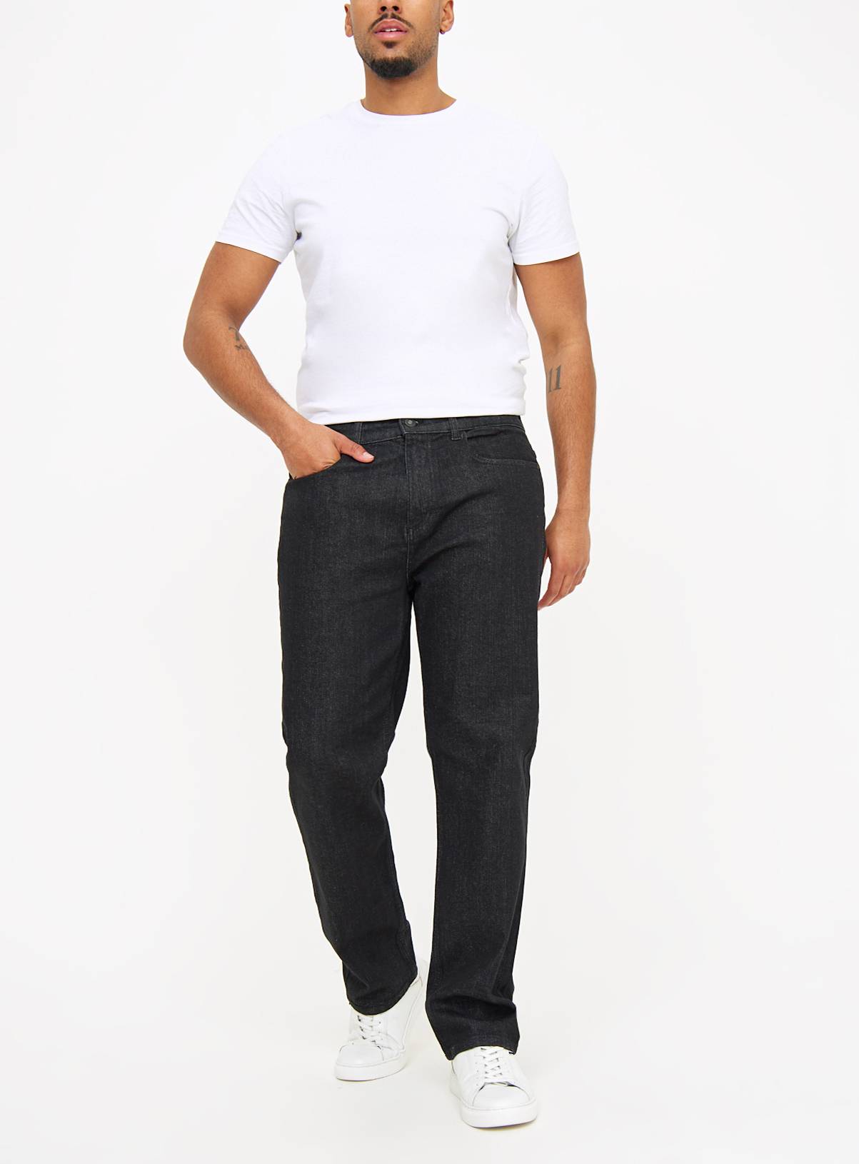 Everyday Black Straight Leg Denim Jeans 44R - Image 1