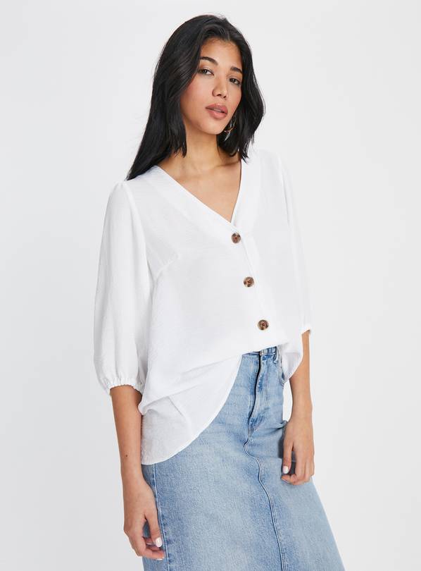 white boxy blouse