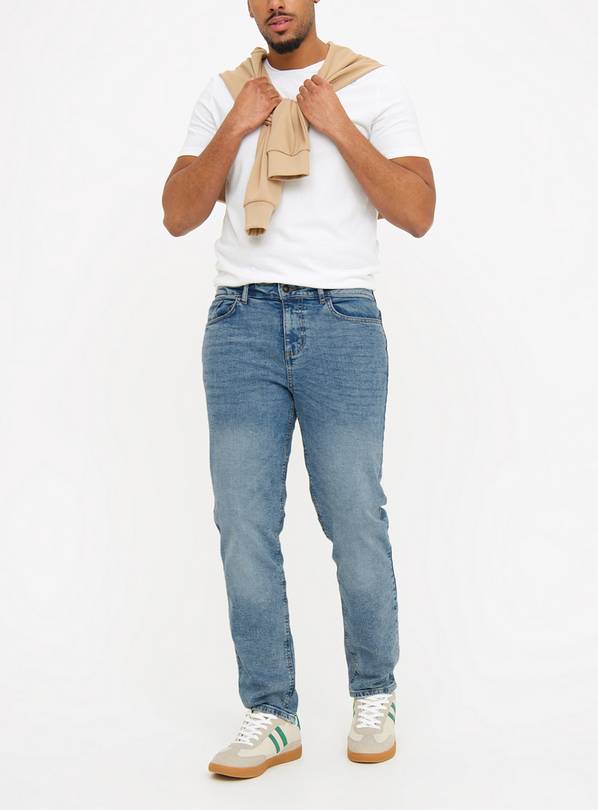Buy Light Wash Denim Slim Fit Jeans 40S | Jeans | Tu
