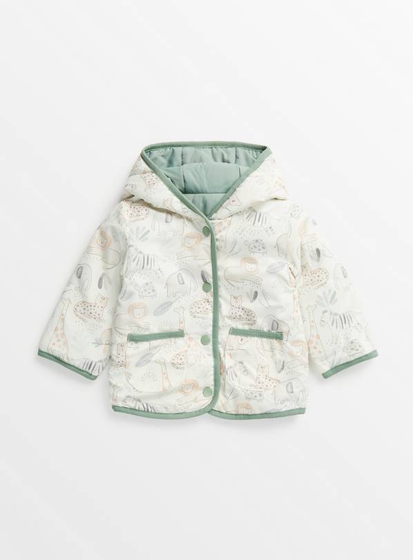 Safari Print Reversible Quilted Jacket 9-12 months