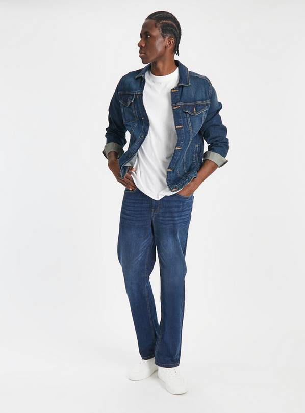 Buy Dark Wash Denim Straight Leg Jeans 32R | Jeans | Tu