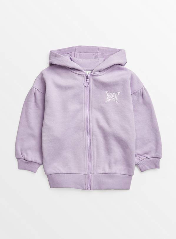 Buy Lilac Butterfly Zip-Through Hoodie 13 years