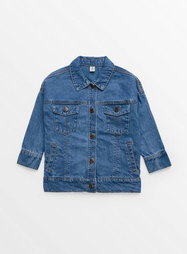 Buy Blue Oversized Denim Jacket 5-6 years | Coats and jackets | Tu