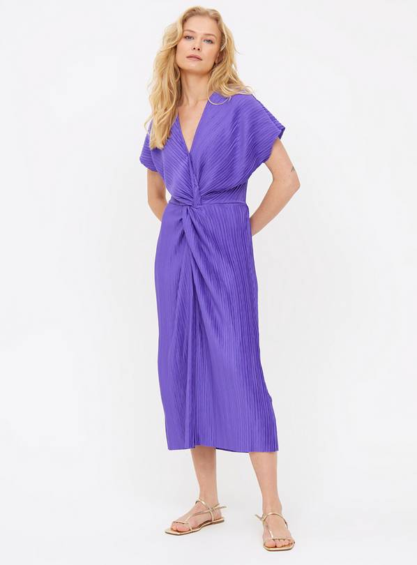 Purple Plisse Twist Dress 20