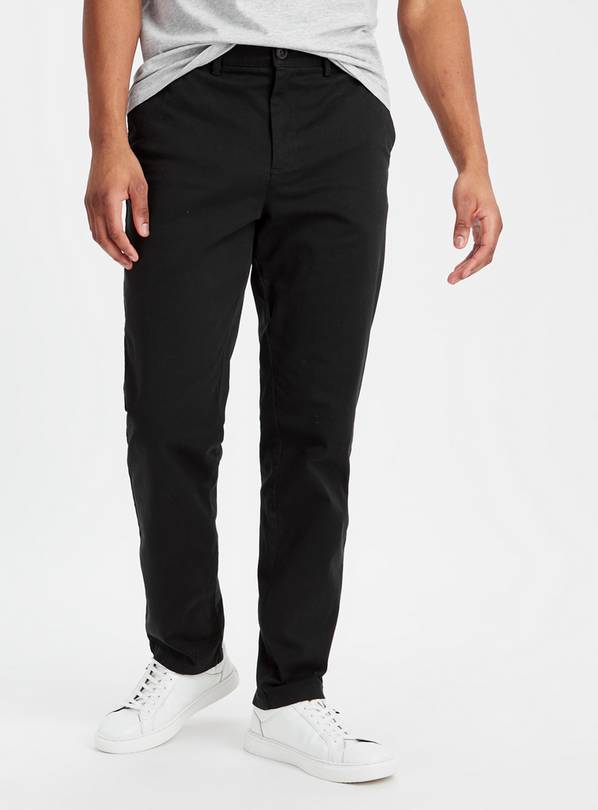 Buy Black Shower Resistant Chinos 38R | Trousers | Tu