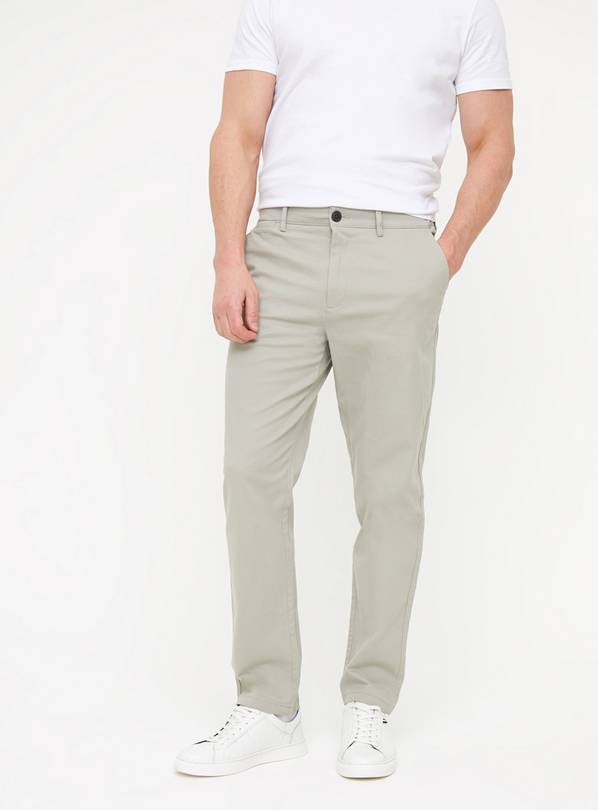 Grey Shower Resistant Chinos 38S