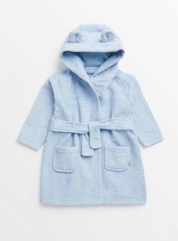 Blue Towelling Dressing Gown 9-12 months