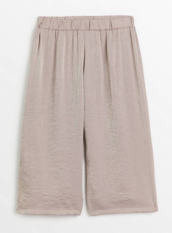 Pink Party Metallic Wide Leg Trousers 8 years