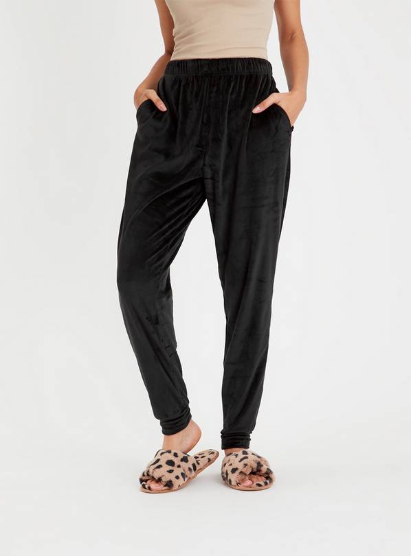 Buy Black Velour Coord Pyjama Bottoms 14 Loungewear Tu