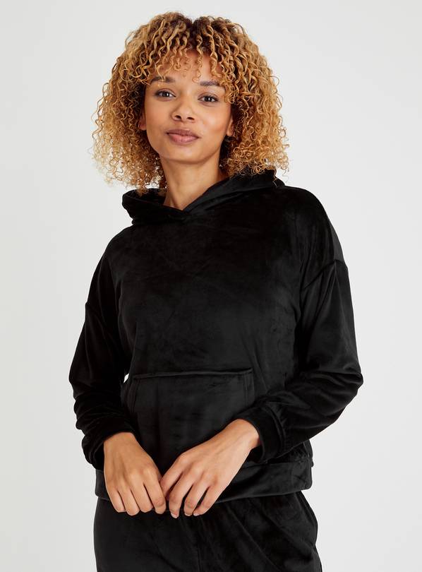 Buy Black Velour Coord Pyjama Hoodie 12, Pyjamas