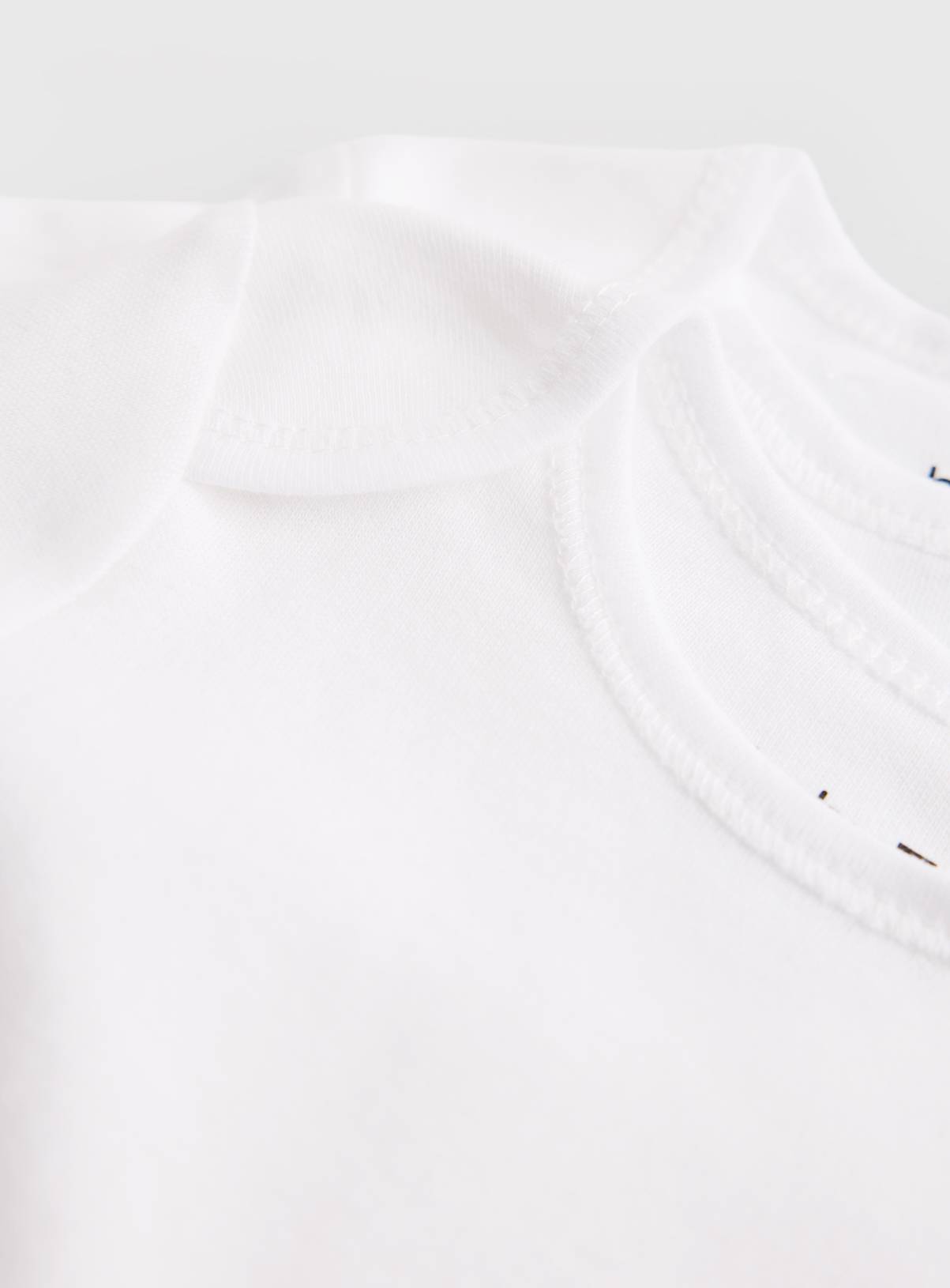 White Long Sleeve Bodysuits 5 Pack 6-9 months - Image 2