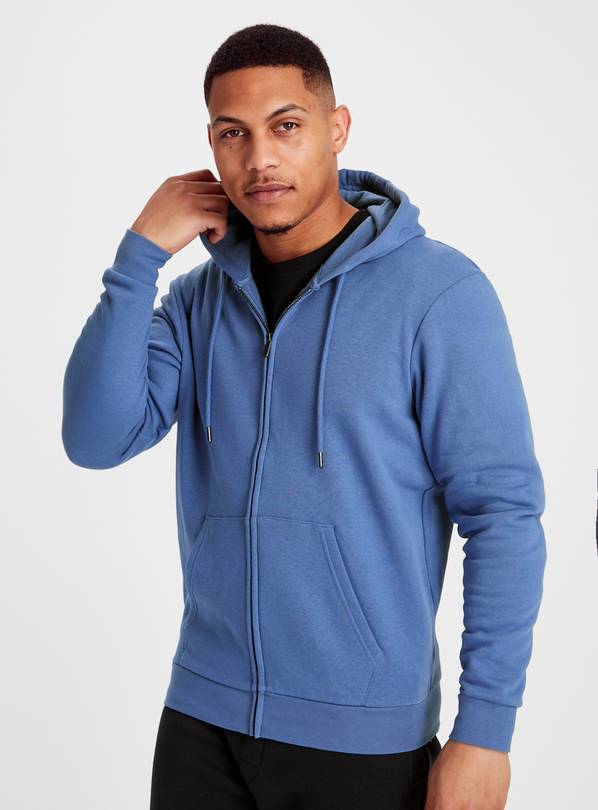 Denim Blue Zip Hoodie S