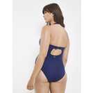 Buy FIGLEAVES Tailor Navy Stripe Underwired Swimsuit Longer Length